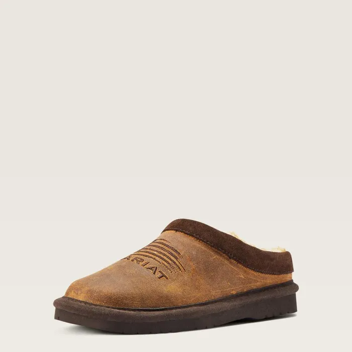 Patriot Square Toe Slipper Dusty Bown Suede Kids Ariat Big Kids039 Footwear