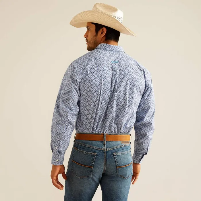 Perry Classic Fit Shirt Blue Men Ariat Button Down Shirts