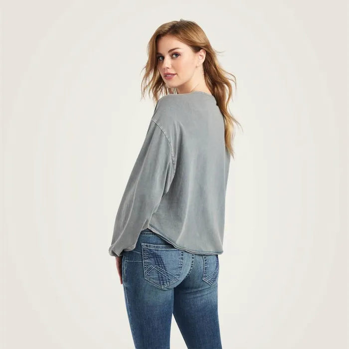 Pinon Henley Top Midnight Navy Women Ariat TShirts and Tops Pinon Henley Top Midnight Navy Women Ariat TShirts and Tops