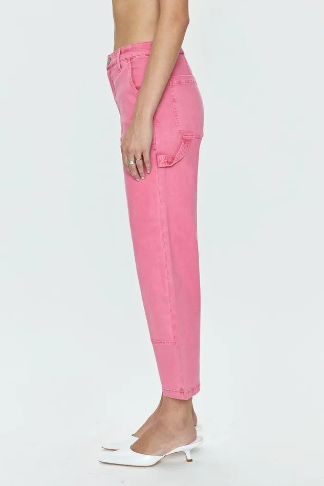 Pistola Denim Denim Women Ashton Straight Leg Carpenter Ankle 8211 Pink Dahlia Pink Dahlia