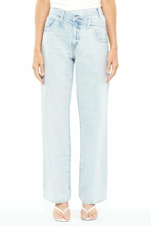 Pistola Denim Denim Women Bobbie Mid Rise Loose Straight Leg W Crossover 8211 Rennie Rennie