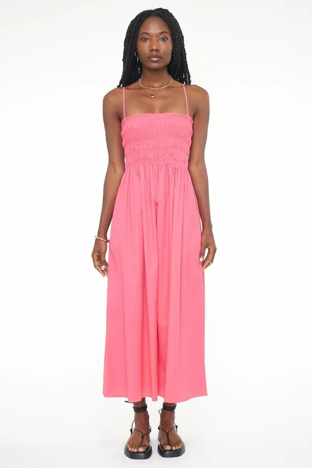 Pistola Denim Dresses Women Bianca Smocked Bodice Dress 8211 Pink Punch Pink Punch