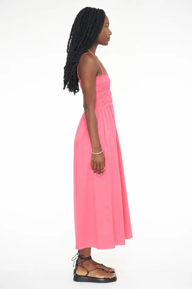 Pistola Denim Dresses Women Bianca Smocked Bodice Dress 8211 Pink Punch Pink Punch