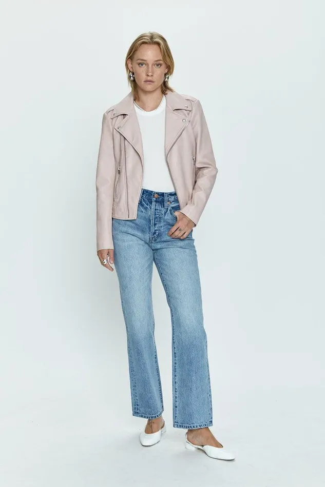 Pistola Denim Jackets and Outerwear Women Nicolette Mod Moto Jacket 8211 Mellow Rose Mellow Rose