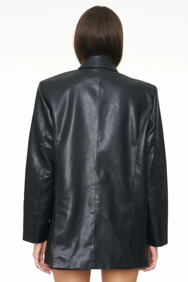 Pistola Denim Jackets and Outerwear Women Roman Oversized Blazer 8211 Noir Noir