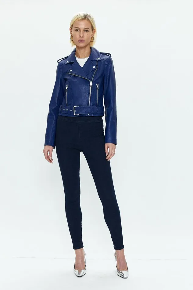Pistola Denim Jackets and Outerwear Women Tracy Cropped Moto Jacket 8211 Electric Blue Electric Blue