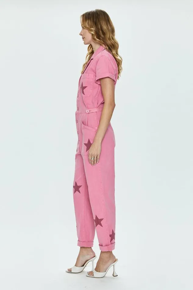 Pistola Denim Jumpsuits and Rompers Women Grover Short Sleeve Field Suit 8211 Royal Flamingo Royal Flamingo