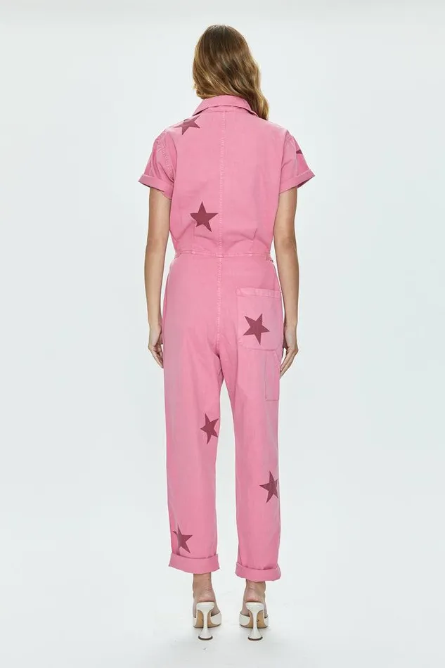 Pistola Denim Jumpsuits and Rompers Women Grover Short Sleeve Field Suit 8211 Royal Flamingo Royal Flamingo