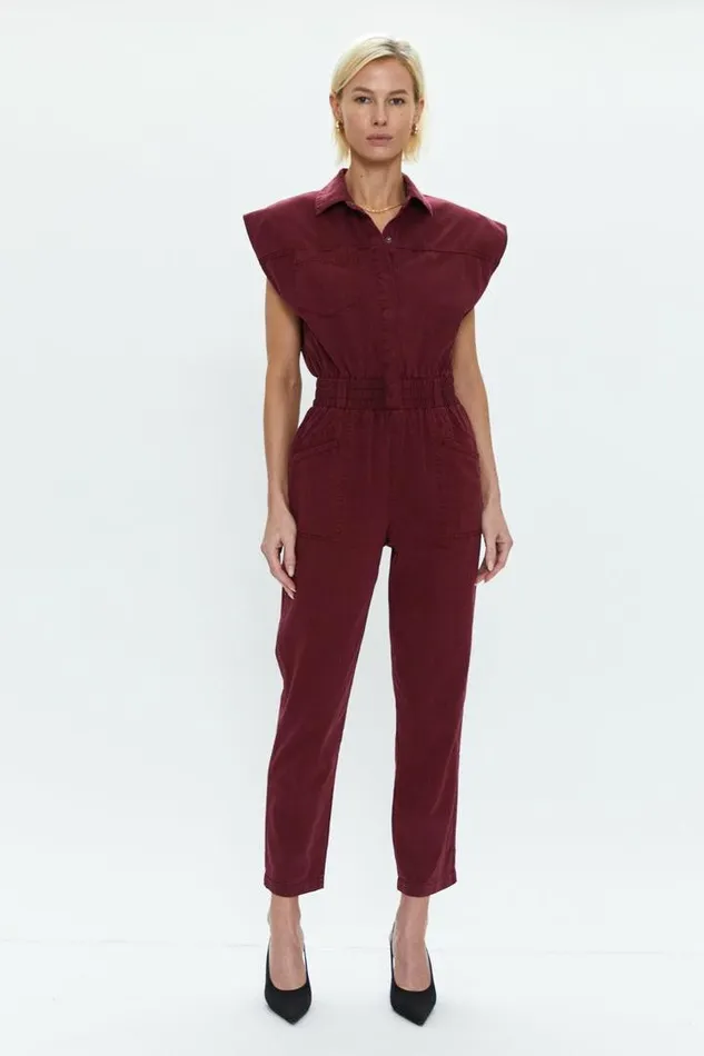 Pistola Denim Jumpsuits and Rompers Women Rosie Smocked Waist Jumpsuit 8211 Bordeaux Bordeaux Pistola Denim Jumpsuits and Rompers Women Rosie Smocked Waist Jumpsuit 8211 Bordeaux Bordeaux