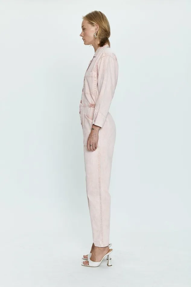 Pistola Denim Jumpsuits and Rompers Women Tanner Long Sleeve Field Suit 8211 Mellow Rose Snow Mellow Rose Snow