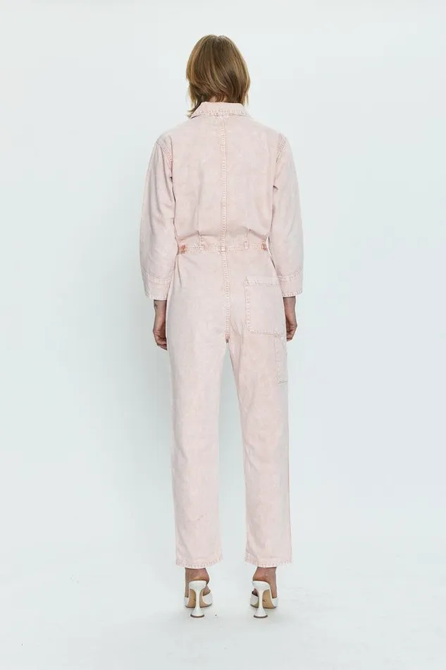 Pistola Denim Jumpsuits and Rompers Women Tanner Long Sleeve Field Suit 8211 Mellow Rose Snow Mellow Rose Snow