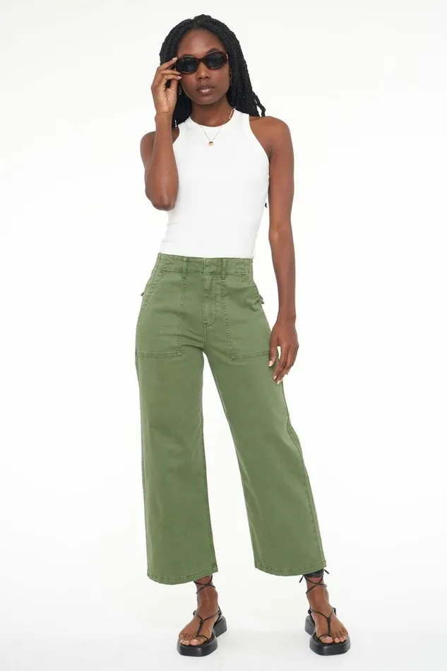 Pistola Denim Pants Women Sophia Wide Leg Utility Ankle 8211 Basil Basil
