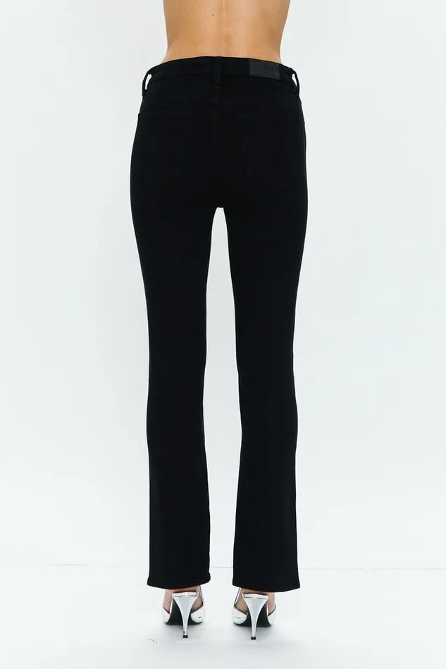 Pistola Denim Pants Women Teagan High Rise Vented Slim Cigarette 8211 Dark Vinyl Dark Vinyl