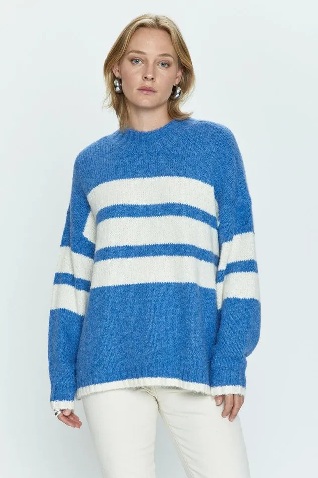 Pistola Denim Sweaters and Knits Women Carlen Mock Neck SweaterCampanula 8211 White Stripe Campanula Wht Stripe Pistola Denim Sweaters and Knits Women Carlen Mock Neck SweaterCampanula 8211 White Stripe Campanula Wht Stripe