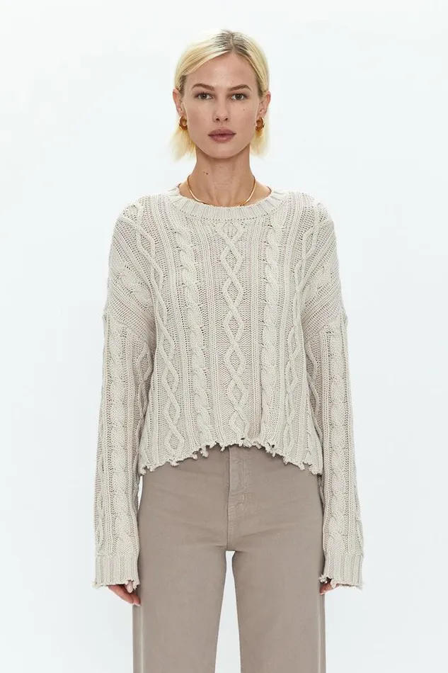 Pistola Denim Sweaters and Knits Women Eva Crew Neck Sweater 8211 Dove Cable Dove Cable Pistola Denim Sweaters and Knits Women Eva Crew Neck Sweater 8211 Dove Cable Dove Cable