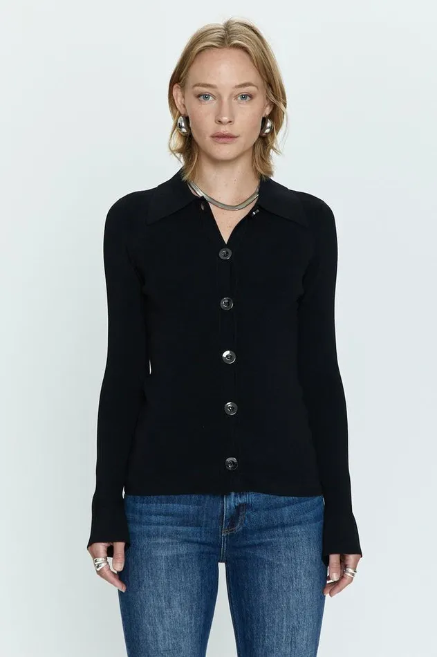 Pistola Denim Tops Women Joanne Bell Sleeve Cardigan 8211 Midnight Midnight