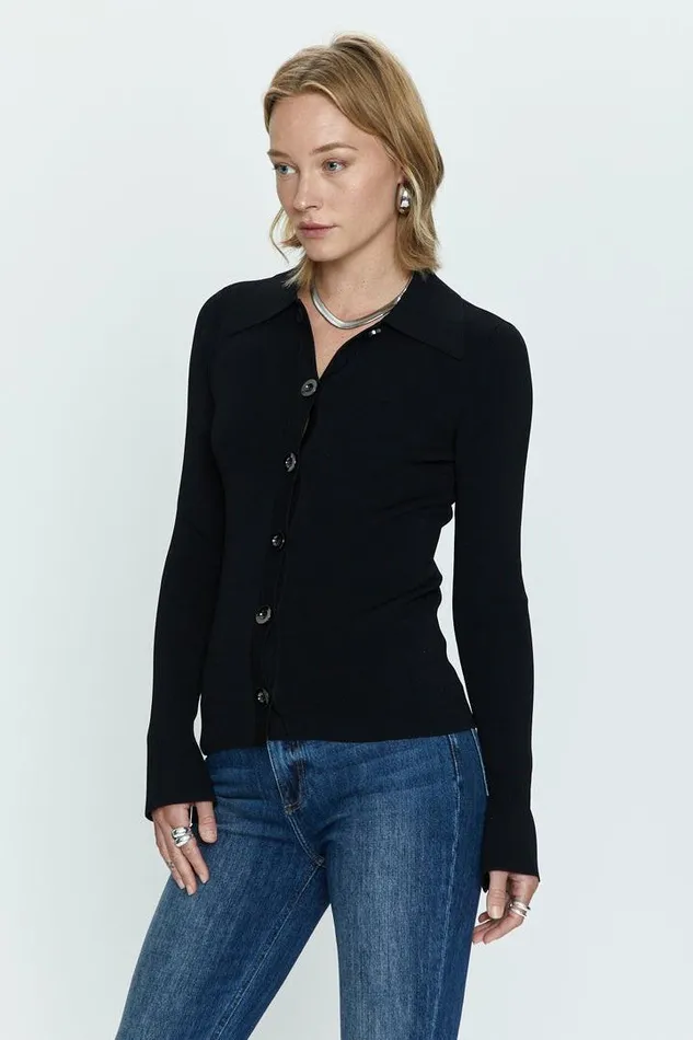 Pistola Denim Tops Women Joanne Bell Sleeve Cardigan 8211 Midnight Midnight