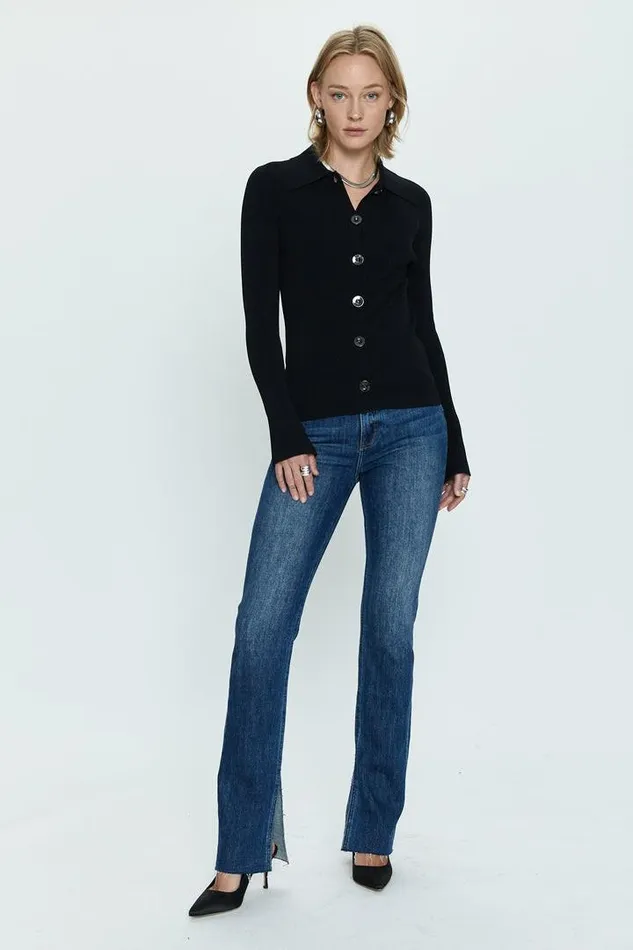 Pistola Denim Tops Women Joanne Bell Sleeve Cardigan 8211 Midnight Midnight