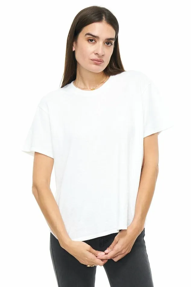 Pistola Denim Tops Women Palmer Hemp Box Tee 8211 Ivory Ivory