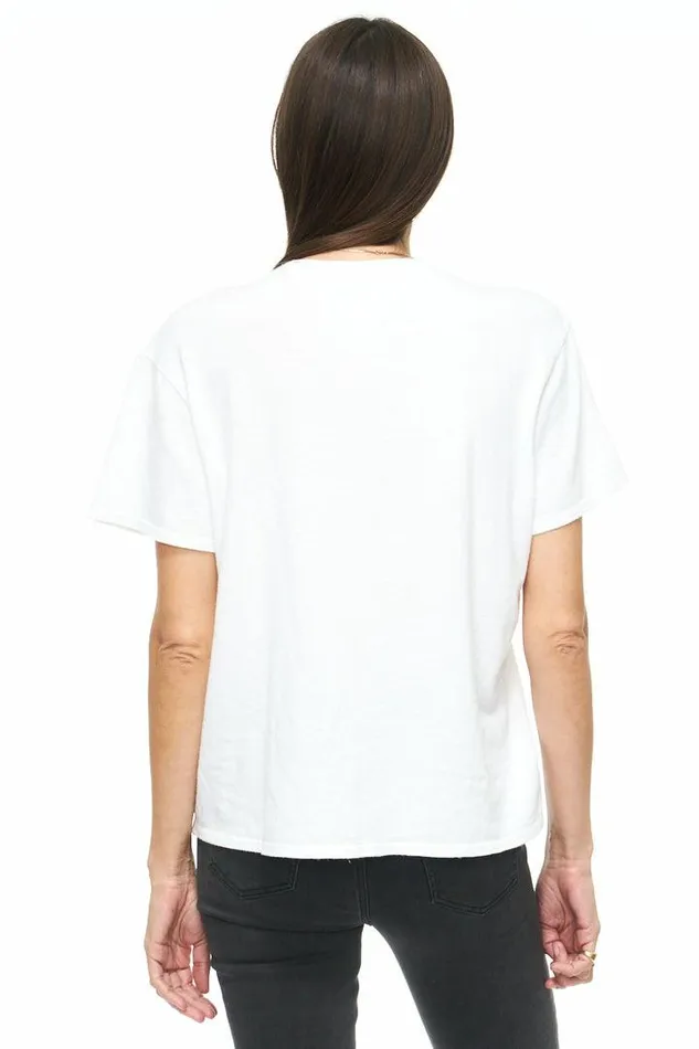 Pistola Denim Tops Women Palmer Hemp Box Tee 8211 Ivory Ivory