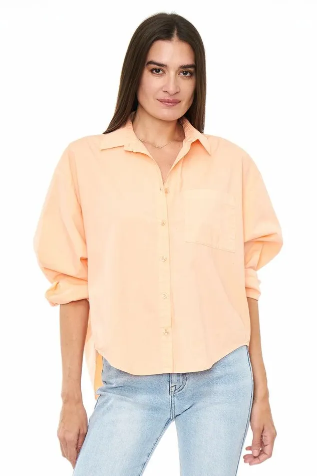 Pistola Denim Tops Women Sloane Long Sleeve Oversized Button Down Shirt 8211 Sherbet Sherbet Pistola Denim Tops Women Sloane Long Sleeve Oversized Button Down Shirt 8211 Sherbet Sherbet
