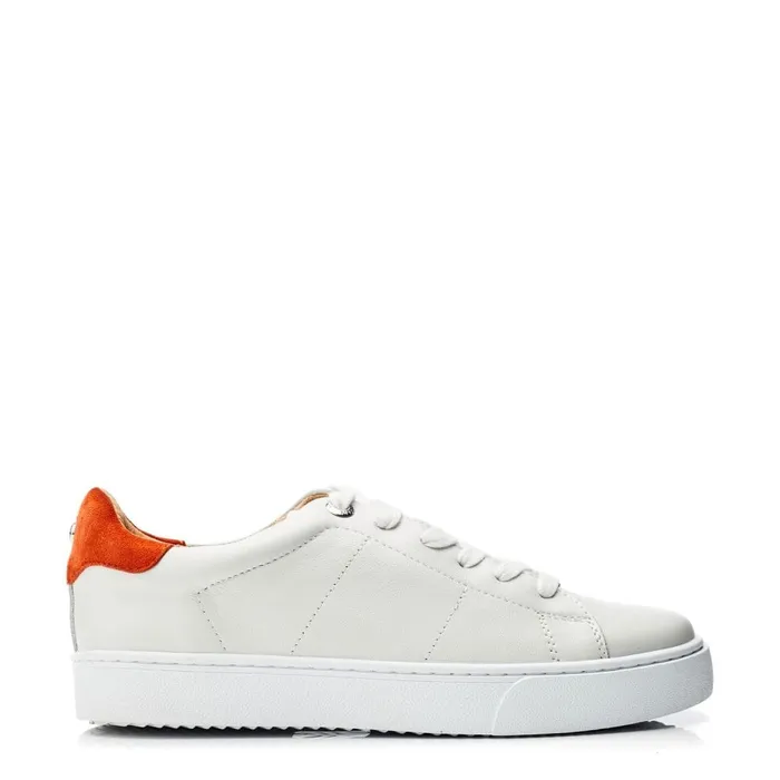 Platform Trainers Women Moda In Pelle Brandie Off White Leather