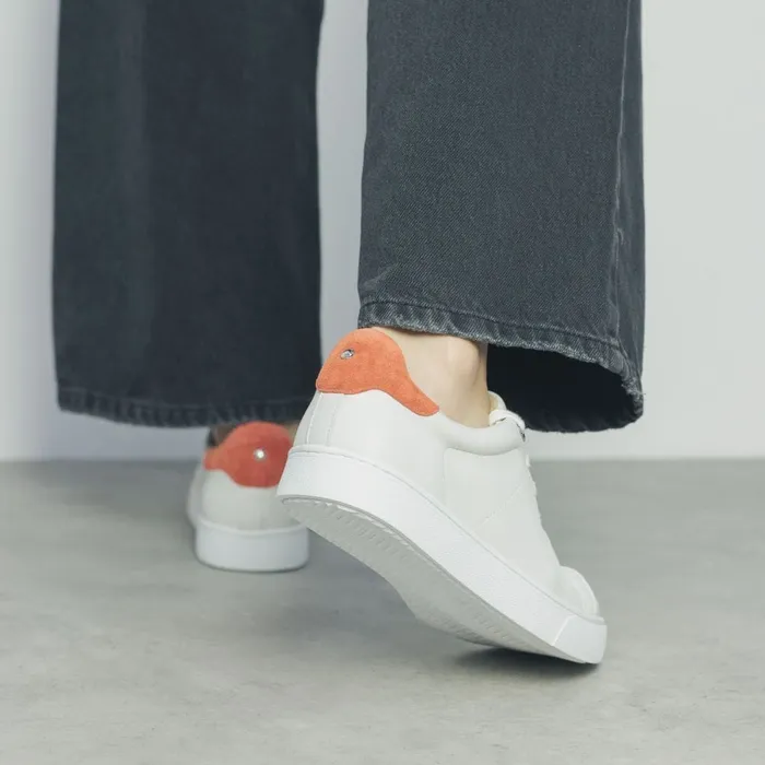 Platform Trainers Women Moda In Pelle Brandie Off White Leather