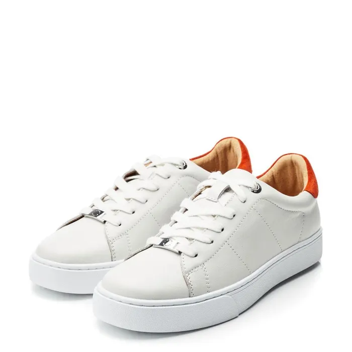 Platform Trainers Women Moda In Pelle Brandie Off White Leather