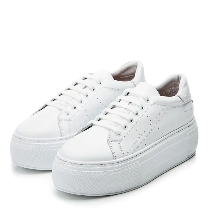 Platform Trainers Women Moda In Pelle Bsoleful BKendri White Leather