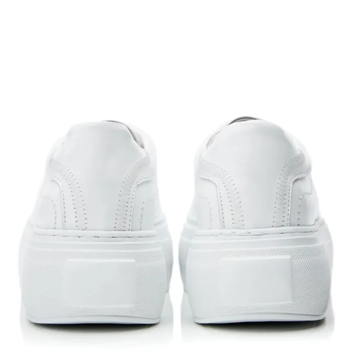 Platform Trainers Women Moda In Pelle Bsoleful BKendri White Leather