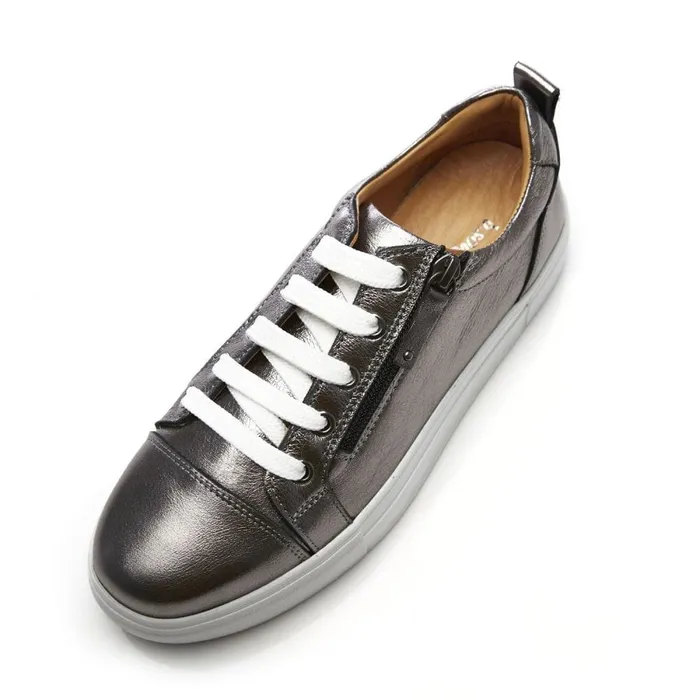 Platform Trainers Women Moda In Pelle Bsoleful BVisti Pewter Leather