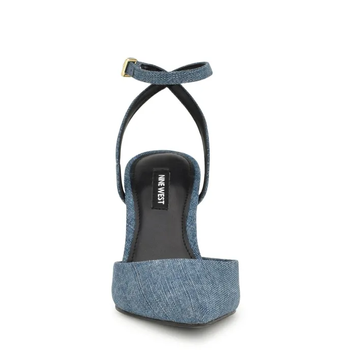 Plaza Ankle Strap Pumps Denim Women Nine West Pumps Plaza Ankle Strap Pumps Denim Women Nine West Pumps