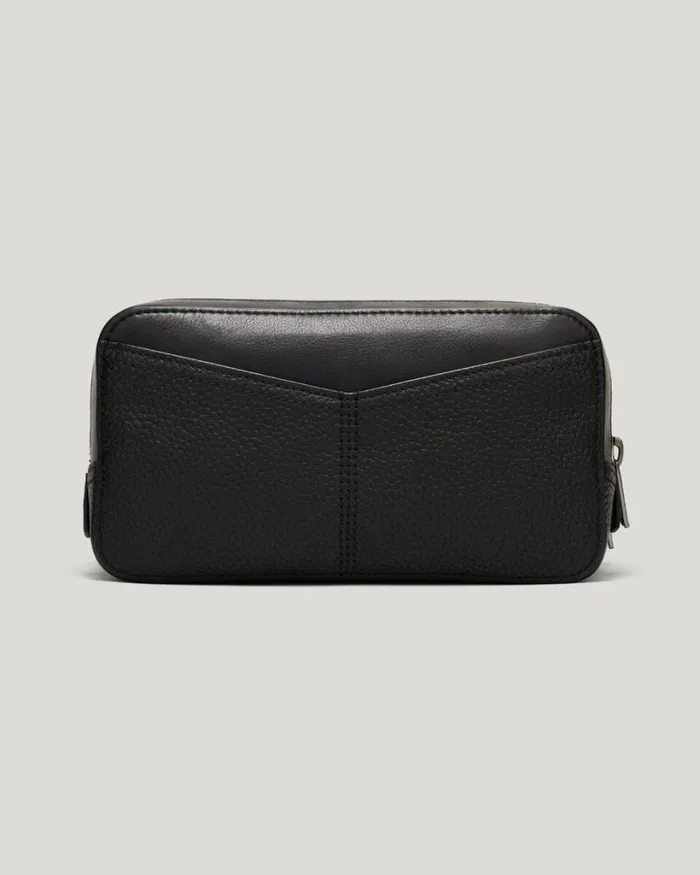 Politix Bags Men Leather Kit Bag Black