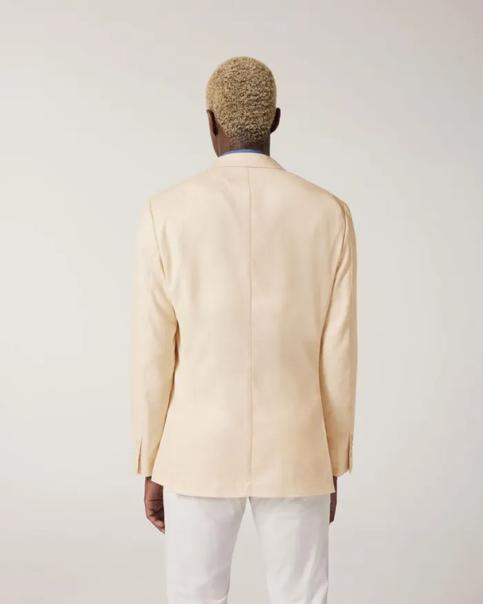Politix Blazers Men Slim Stretch Double Breasted Tailored Jacket Lemon