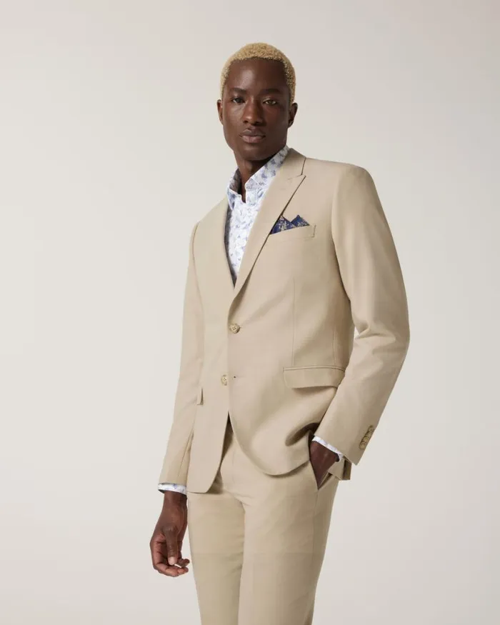 Politix Blazers Men Tailored Jacket Fawn