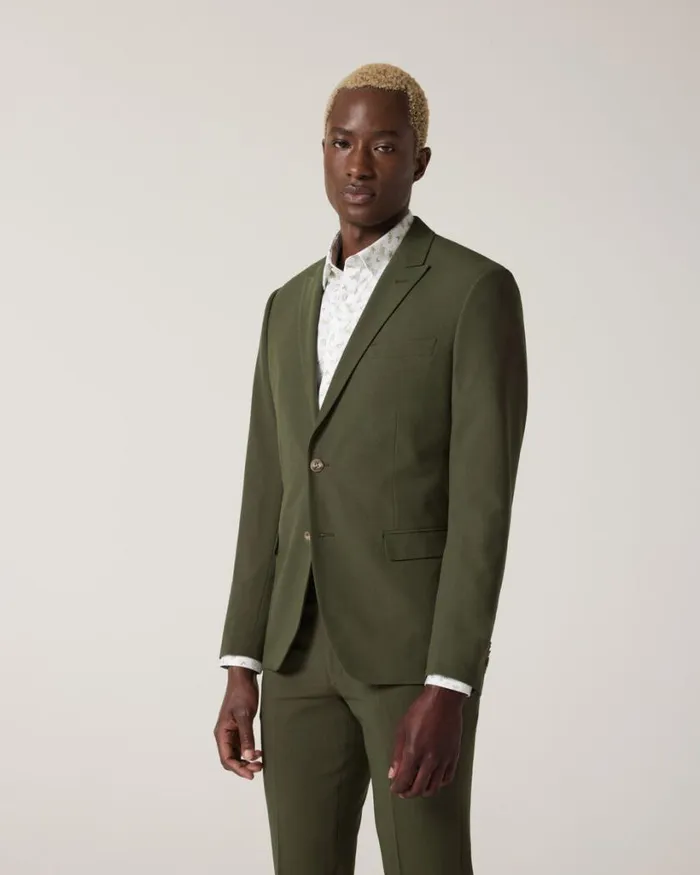Politix Blazers Men Tailored Jacket Khaki