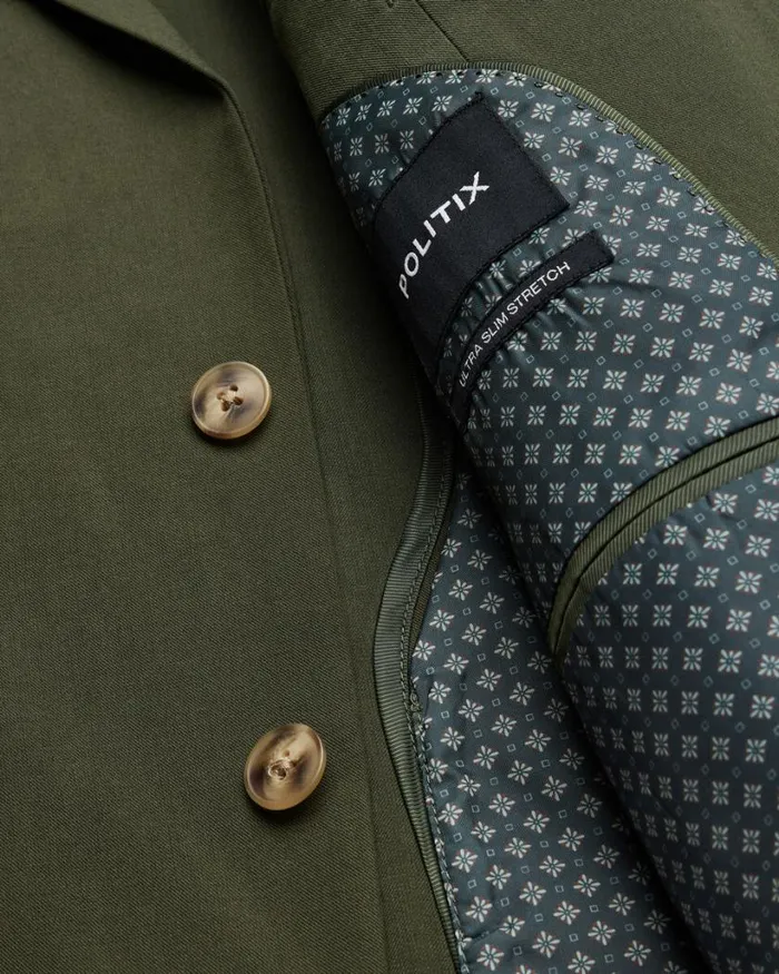 Politix Blazers Men Tailored Jacket Khaki