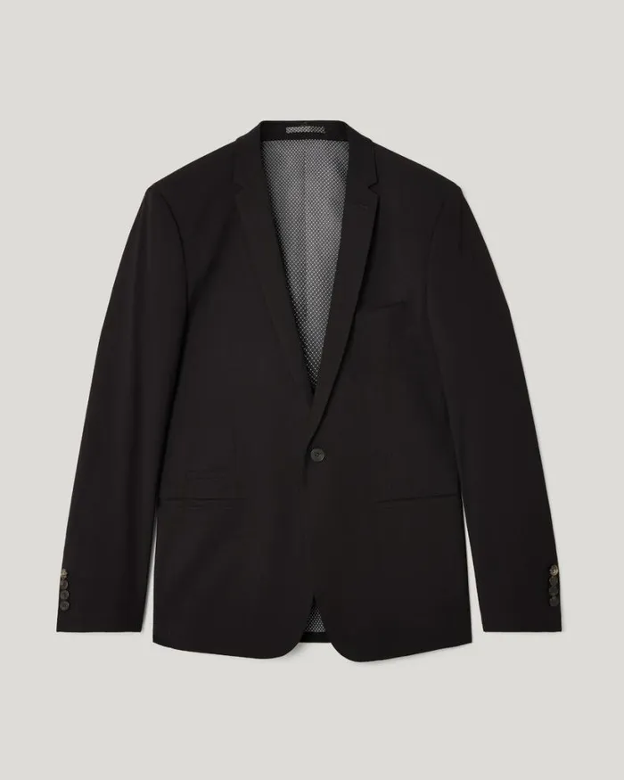 Politix Blazers Men Ultra Slim Stretch Tailored Jacket Black
