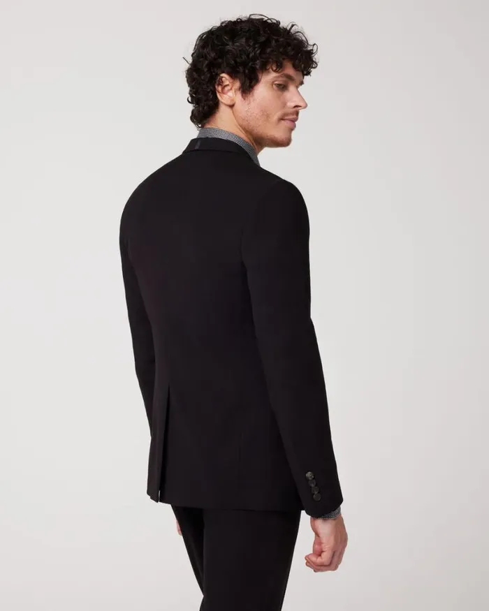 Politix Blazers Men Ultra Slim Stretch Tailored Jacket Black