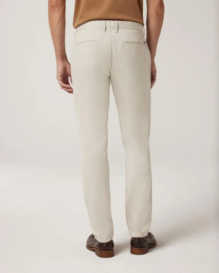 Politix Chinos Men Slim Stretch Cotton Chino Bone