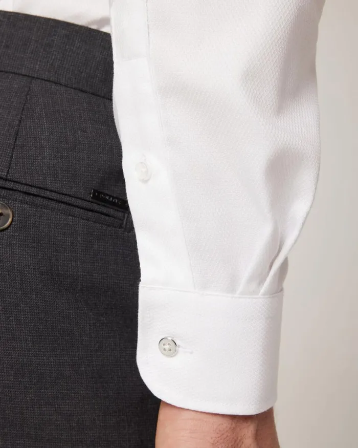 Politix Formal Shirts Men Regular Fit Business Shirt White