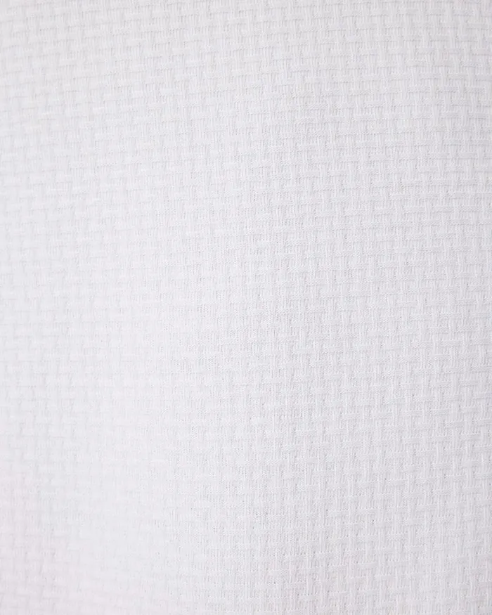 Politix Polo Shirts Men Textured Zipup Collar Polo White