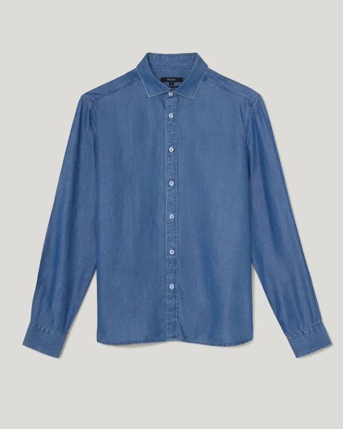 Politix Shirts Men Regular Chambray Shirt Chambray