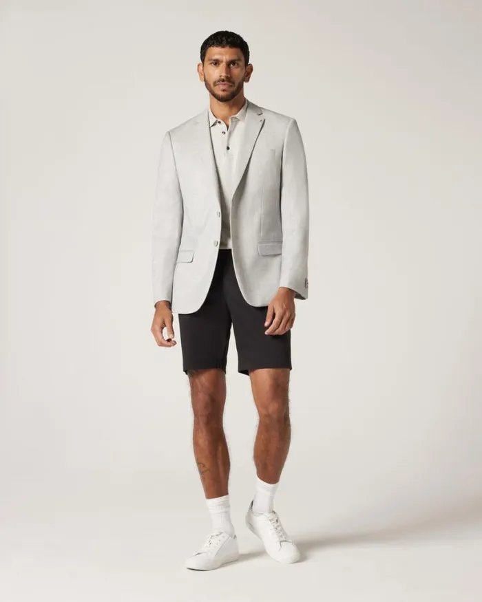 Politix Shorts Men Slim Stretch Cotton Stretch Chino Short Black