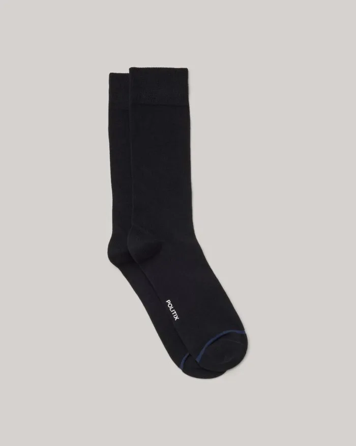 Politix Socks Men Australian Cotton Blended Sock Black