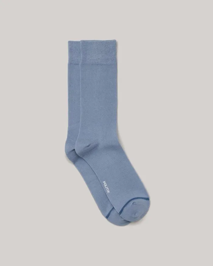 Politix Socks Men Australian Cotton Blended Sock Chalk Blue