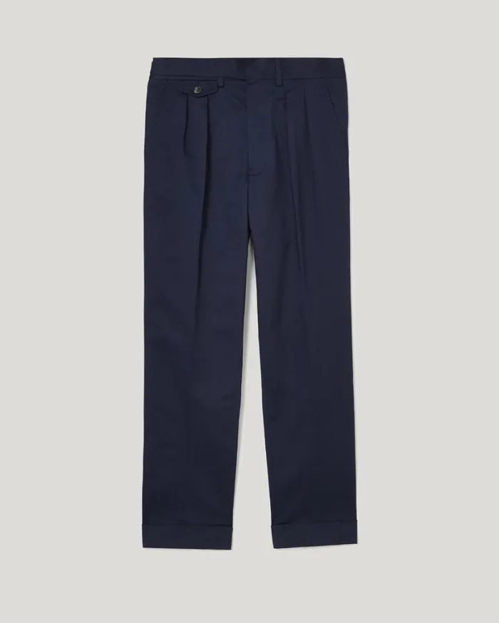 Politix Suit Pants Men Gurkha Tailored Pant Navy