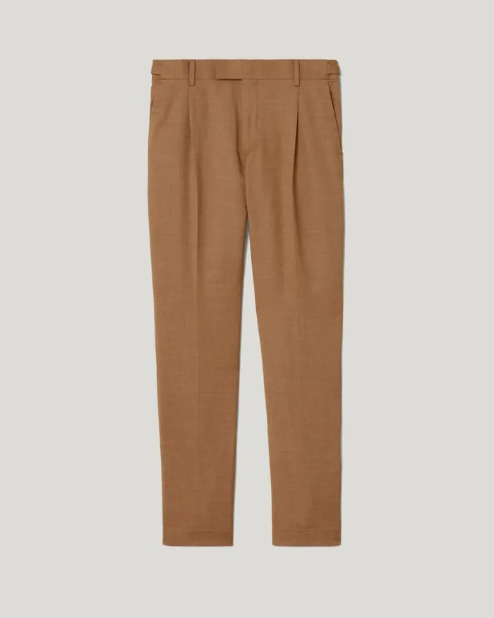 Politix Suit Pants Men Slim Stretch Tailored Pant Tan