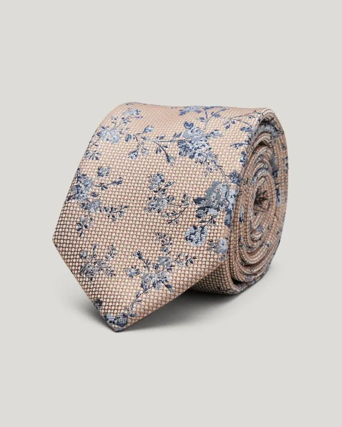 Politix Ties Men Floral Silk Tie Neutral