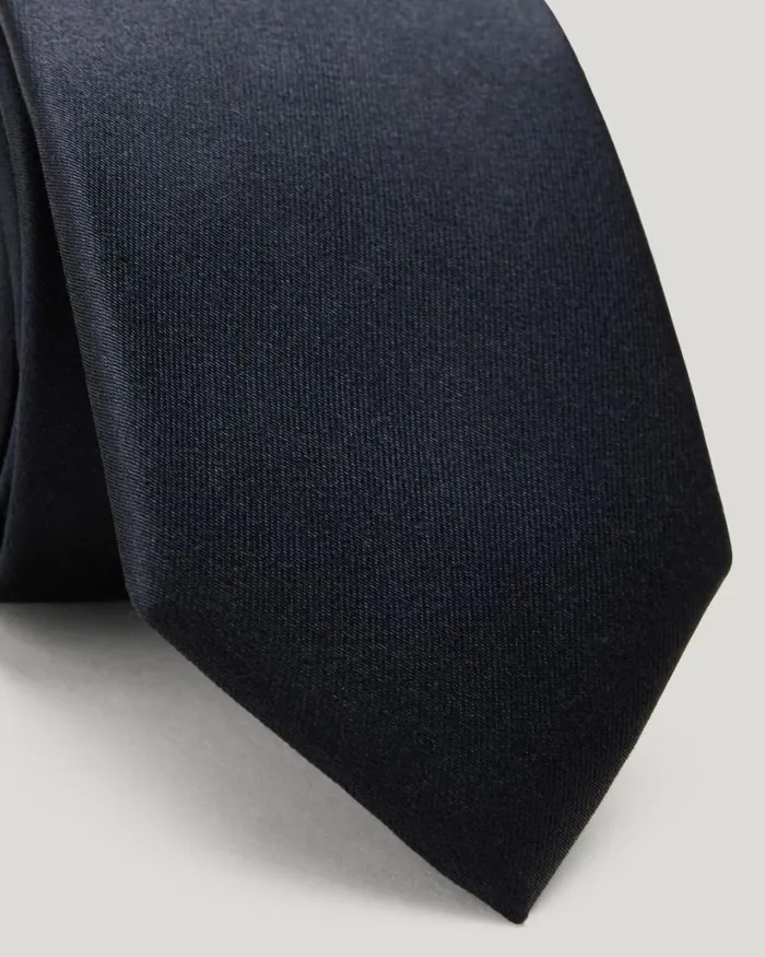 Politix Ties Men Silk Satin Tie Black